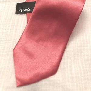 New Coral Pink Silk Tie